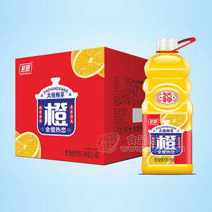 圣普橙汁复合果汁饮料果粒果汁大果肉2LX6瓶