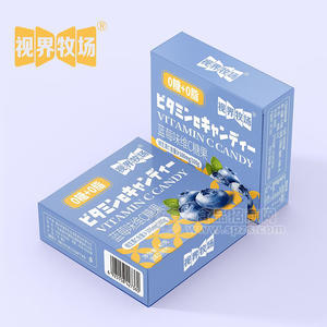 視界牧場藍(lán)莓味維C糖果休閑食品40g