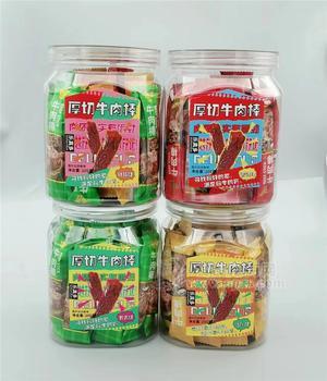 乐真多厚切牛肉棒多种口味罐装205g