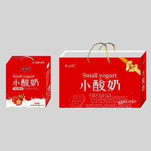 牛小叮草莓味小酸奶乳酸菌风味饮品礼盒装招商150g×12袋