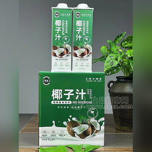 統(tǒng)業(yè)椰子汁植物蛋白飲料箱裝批發(fā)招商1L×6瓶