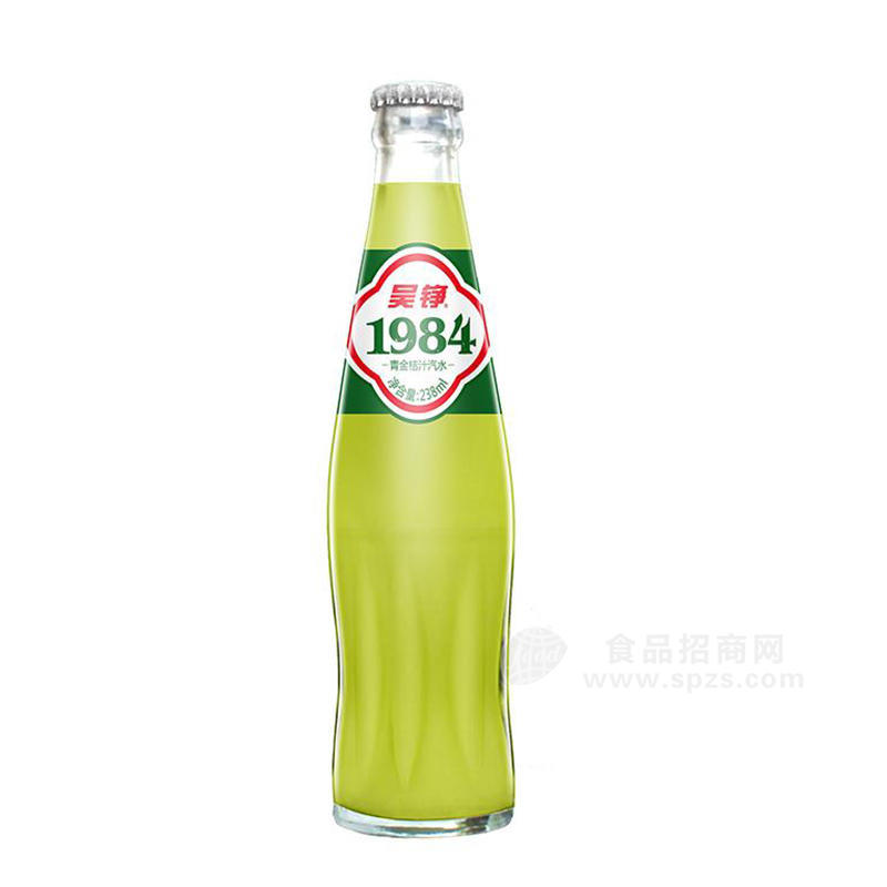 吳錚1984青金桔汽水瓶裝飲料招商300ml