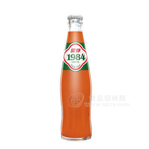 吳錚1984紅色山楂汁汽水瓶裝飲料招商300ml