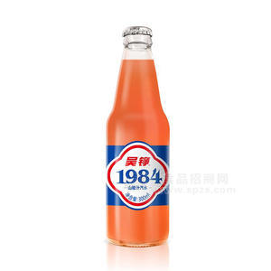 吳錚1984紅色山楂汽水瓶裝飲料招商300ml