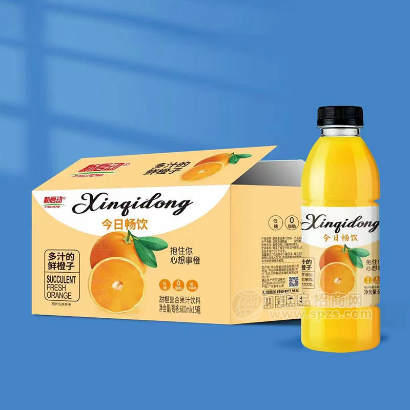 ·新启动甜橙复合果汁饮料600mlx15瓶 