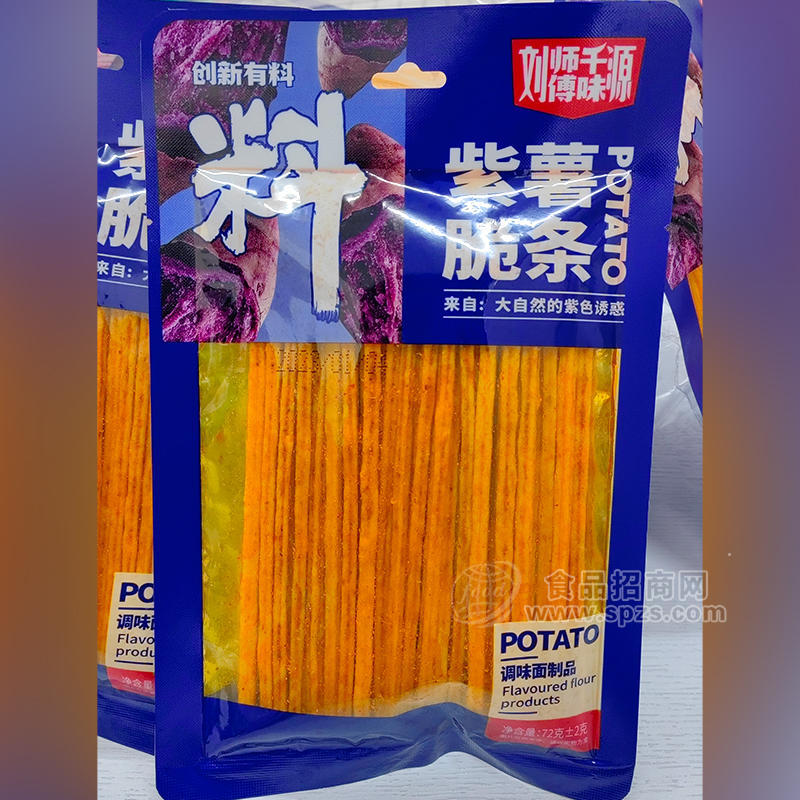 千味源紫薯脆条辣条零食调味面制品袋装招商74g