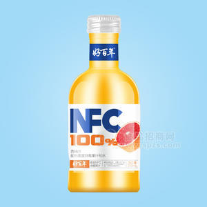 好百年西柚汁添加NFC冷藏果汁瓶裝招商310ml