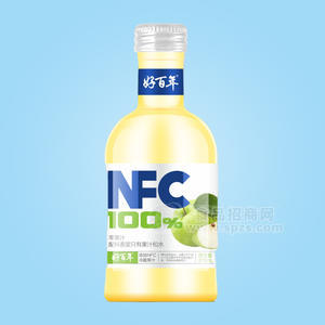 好百年苹果汁添加NFC冷藏果汁瓶装招商310ml