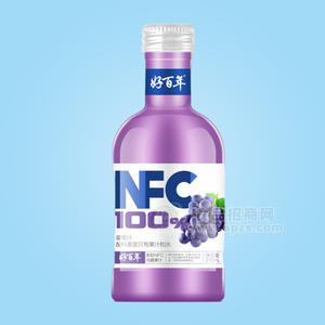 好百年葡萄汁添加NFC冷藏果汁瓶裝招商310ml