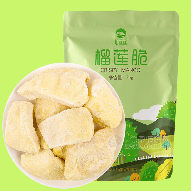苗蔬蔬榴莲脆果蔬脆片厂家原料散货供应生产加工代理加盟批发订制