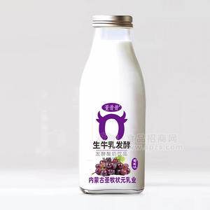 董昔昔葡萄味生牛乳發(fā)酵酸奶飲品瓶裝飲料招商318ml