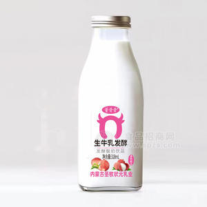 董昔昔荔枝白桃味生牛乳发酵酸奶饮品瓶装饮料招商318ml