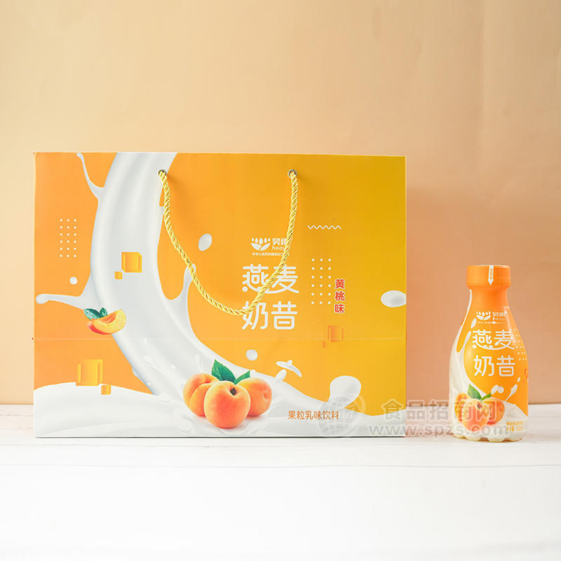 昊雨桃子燕麥奶昔果粒乳味飲料箱裝招商420ml