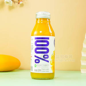 简乐派芒果味添加NFC冷藏果汁100%瓶装招商320ml