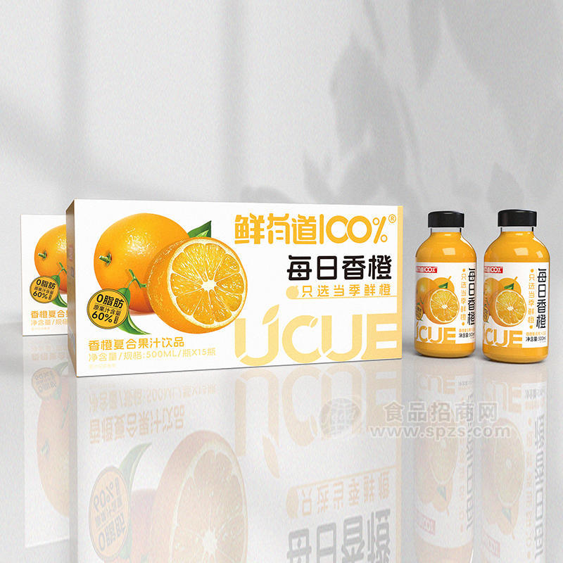 鮮有道100％每日香橙復(fù)合果汁飲品500mlX15瓶