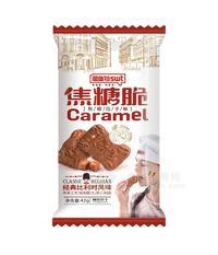 思维特焦糖脆焦糖瓜子味经典比利时风味酥性饼干42g