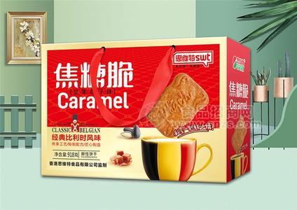 思维特焦糖脆坚果瓜子味经典比利时风味酥性饼干918g