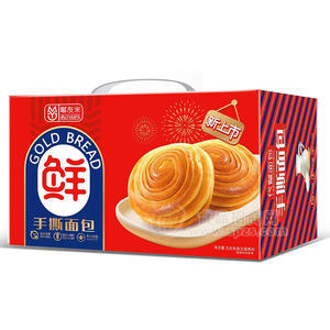 嘟友米手撕面包箱装烘焙食品招商
