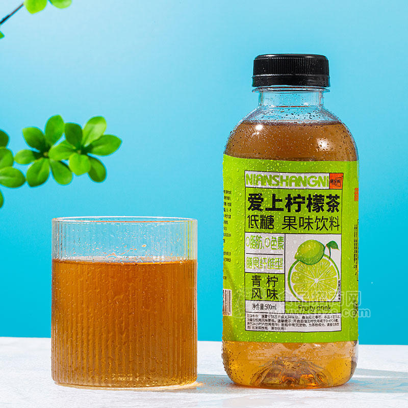 康樂妮愛上檸檬茶低糖果味飲料青檸風(fēng)味瓶裝招商500ml