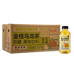康樂妮金桂烏龍茶低糖果味飲料桂花風味箱裝500ml×15瓶
