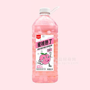 友利友蜂蜜蜜桃果肉果汁飲料2L