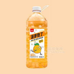 友利友蜂蜜菠蘿果肉果汁飲料2L