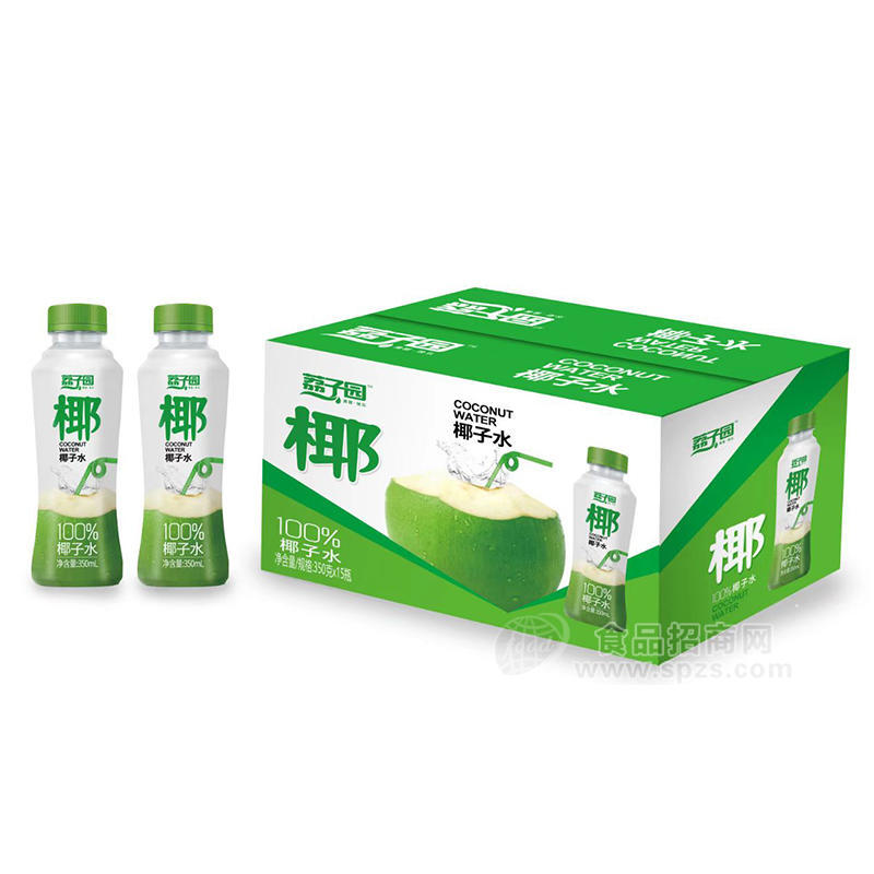 荔子園100%椰子水果汁飲料箱裝招商350ml