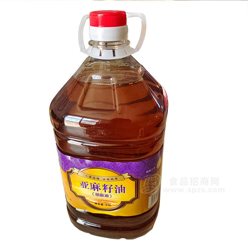 绿雕亚麻籽油胡麻油压榨工艺2.5L