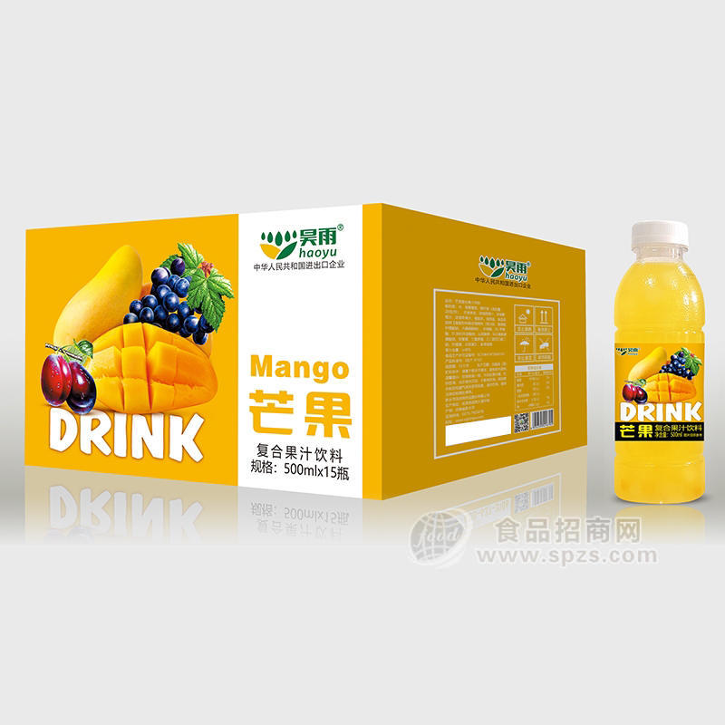 昊雨芒果味復合果汁飲料500ml×15瓶