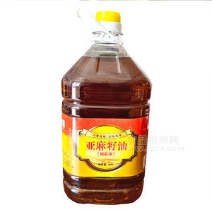 綠雕亞麻籽油胡麻油小磨壓榨4.5L