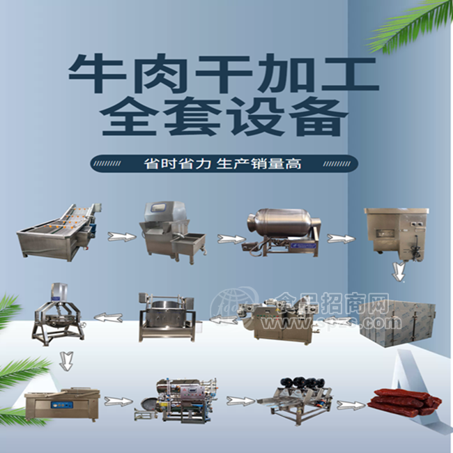 商用全自動牛肉干加工設備流水線