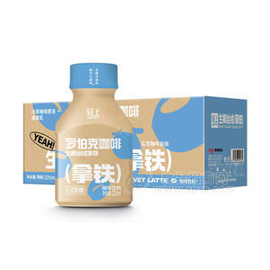 輕上羅伯克咖啡生椰絲絨拿鐵0添加蔗糖箱裝220ml×10瓶