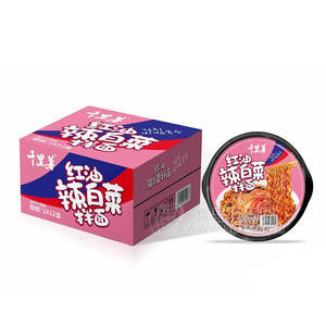千里薯拌面红油辣白菜速食方便箱装招商1×12盒