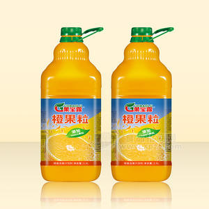果宝露橙果粒果汁饮料添加100%真果粒嚼着喝橙汁2.5L