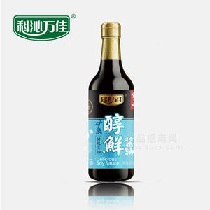 科沁萬佳礦泉醇鮮醬油500ml非轉(zhuǎn)基因黃豆釀造生抽