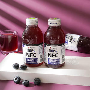 益正元100%NFC藍莓汁果汁飲料瓶裝招商310ml