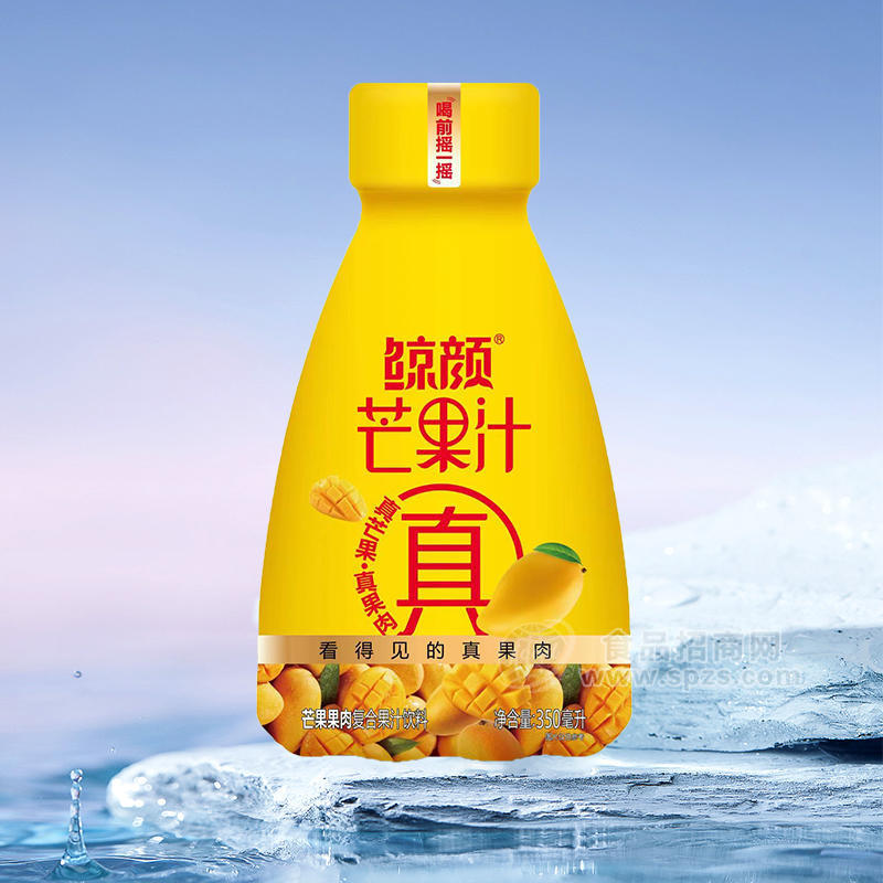 鯨顏芒果汁芒果果肉復(fù)合果汁飲料350ml