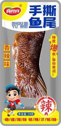 真食尚手撕魚尾24g香辣味魚肉制品休閑肉制品