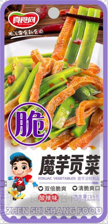 真食尚脆魔芋贡菜16克酸辣味即食魔芋