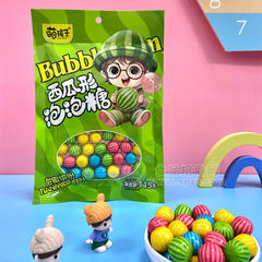萌孩子西瓜形泡泡糖袋装招商115g