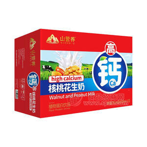 山營(yíng)養(yǎng)核桃花生奶植物蛋白飲料箱裝招商250ml