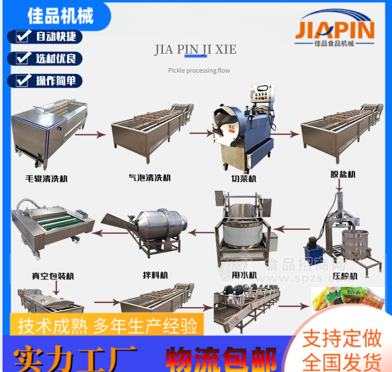 醬菜加工機器，全套腌制菜咸菜設備廠家