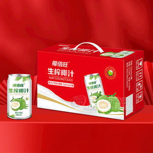椰佰旺生榨椰汁椰子汁饮料箱装招商310ml×12罐