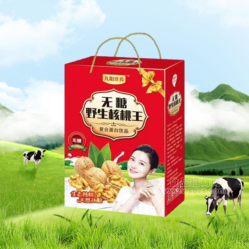 无糖野生核桃王复合蛋白饮品箱装招商