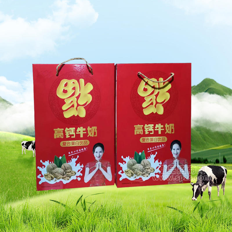 高钙牛奶复合蛋白饮品礼盒装厂家招商