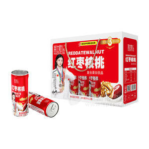 萊仕頓紅棗核桃復合蛋白飲品禮盒裝招商240ml×12罐