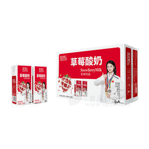 萊仕頓草莓酸奶乳味飲品箱裝招商250ml×24罐