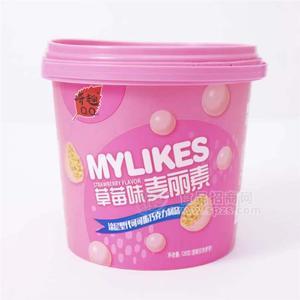 崎趣QQ草莓味麦丽素涂层型代可可脂巧克力制品128克