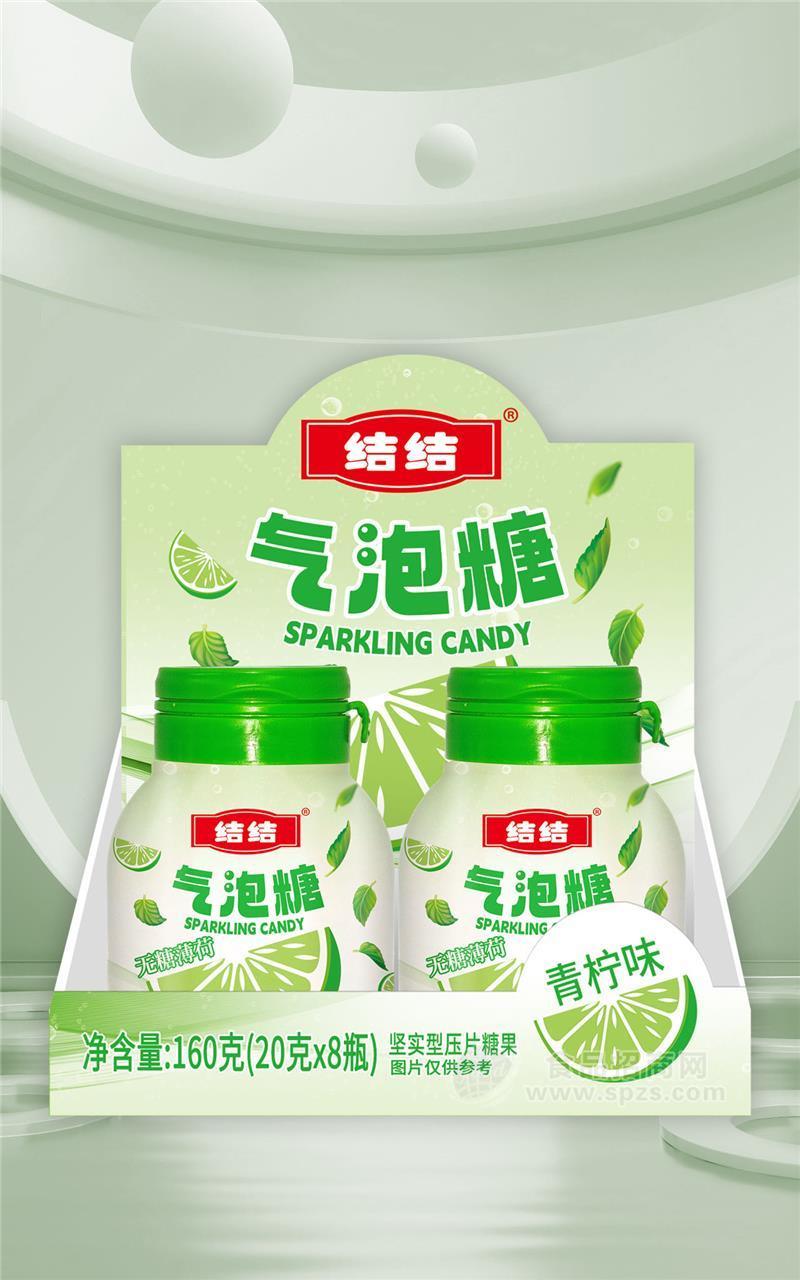结结气泡糖青柠味160g