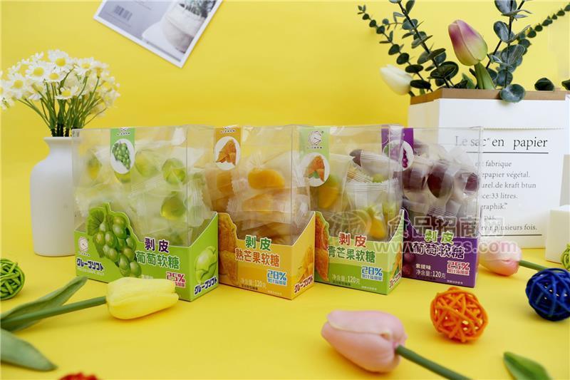 GrEARN剥皮葡萄青提味熟芒果青芒果葡萄紫提味软糖120g